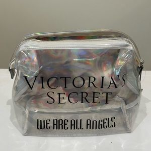 Clear Victoria’s Secret makeup bag